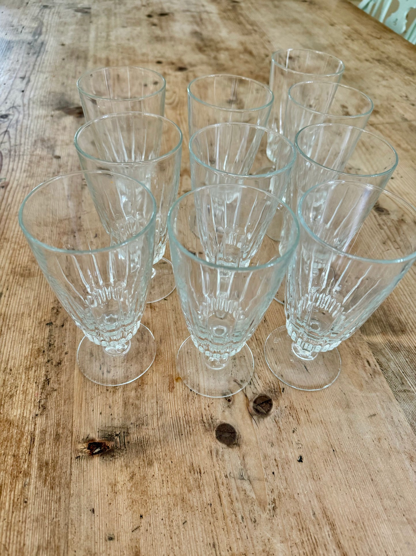 Set of 10 Luminarc Victoria Tall Sundae Glasses Or Water / Juice Glasses