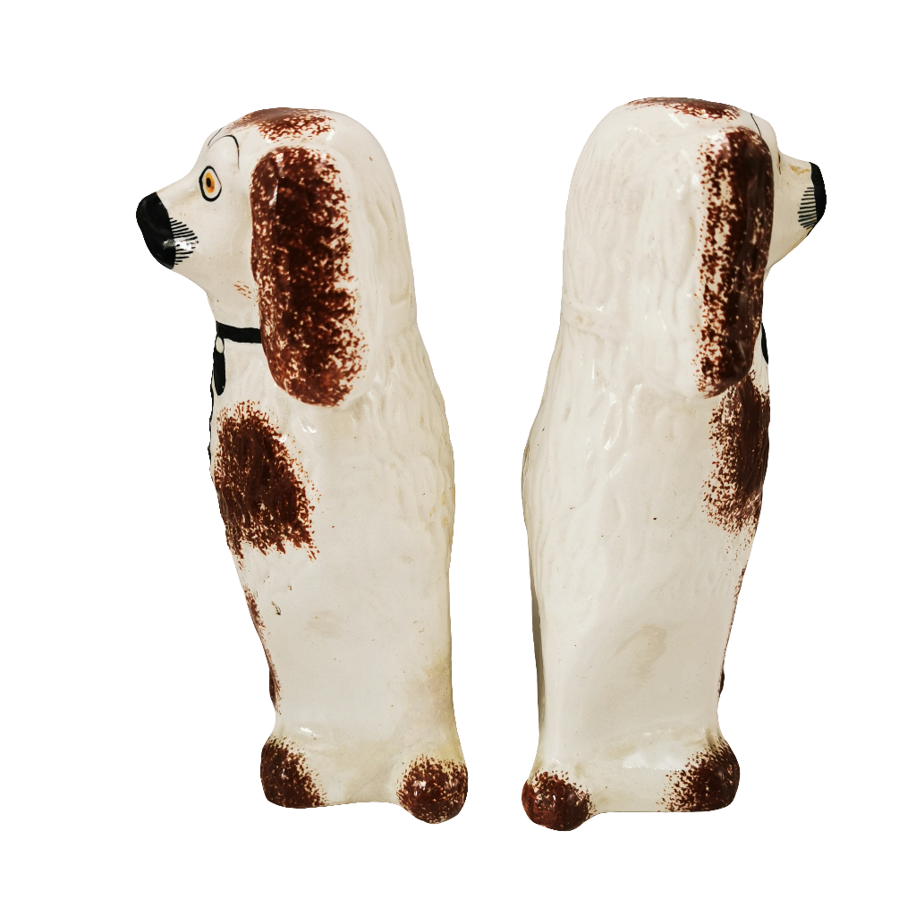 antique-curl-tailed-staffordshire-spaniel-dogs