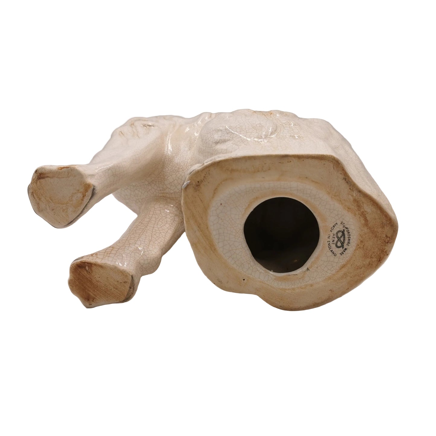 Large Pair Mid 20th Century William Kent Staffordshire Spaniel Style China Dogs