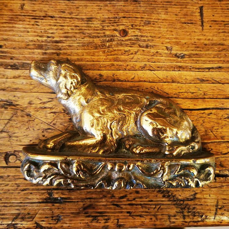 Pair Of Vintage Brass Spaniel Dogs