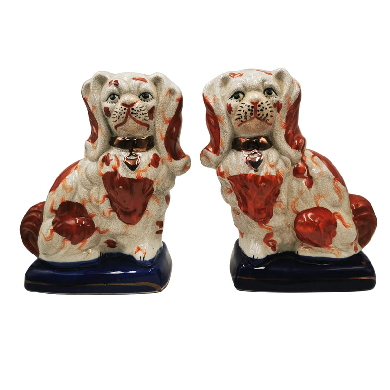 Pair of Mid 19th Century Staffordshire China Dogs