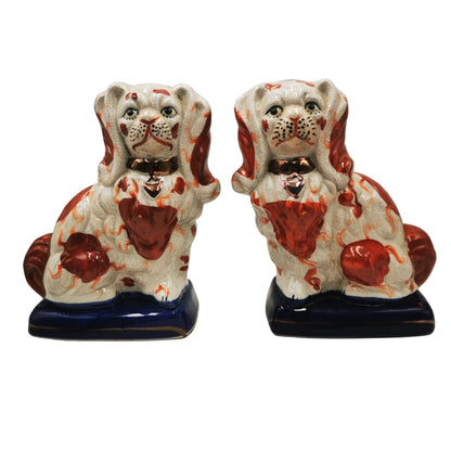 Pair of Mid 19th Century Hearth or Wally China Dogs
