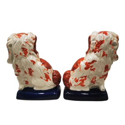 Pair of Mid 19th Century Hearth or Wally China Dogs