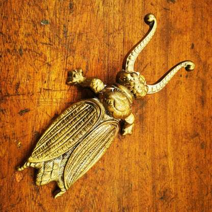Vintage Brass Beetle Boot Jack - Main Image