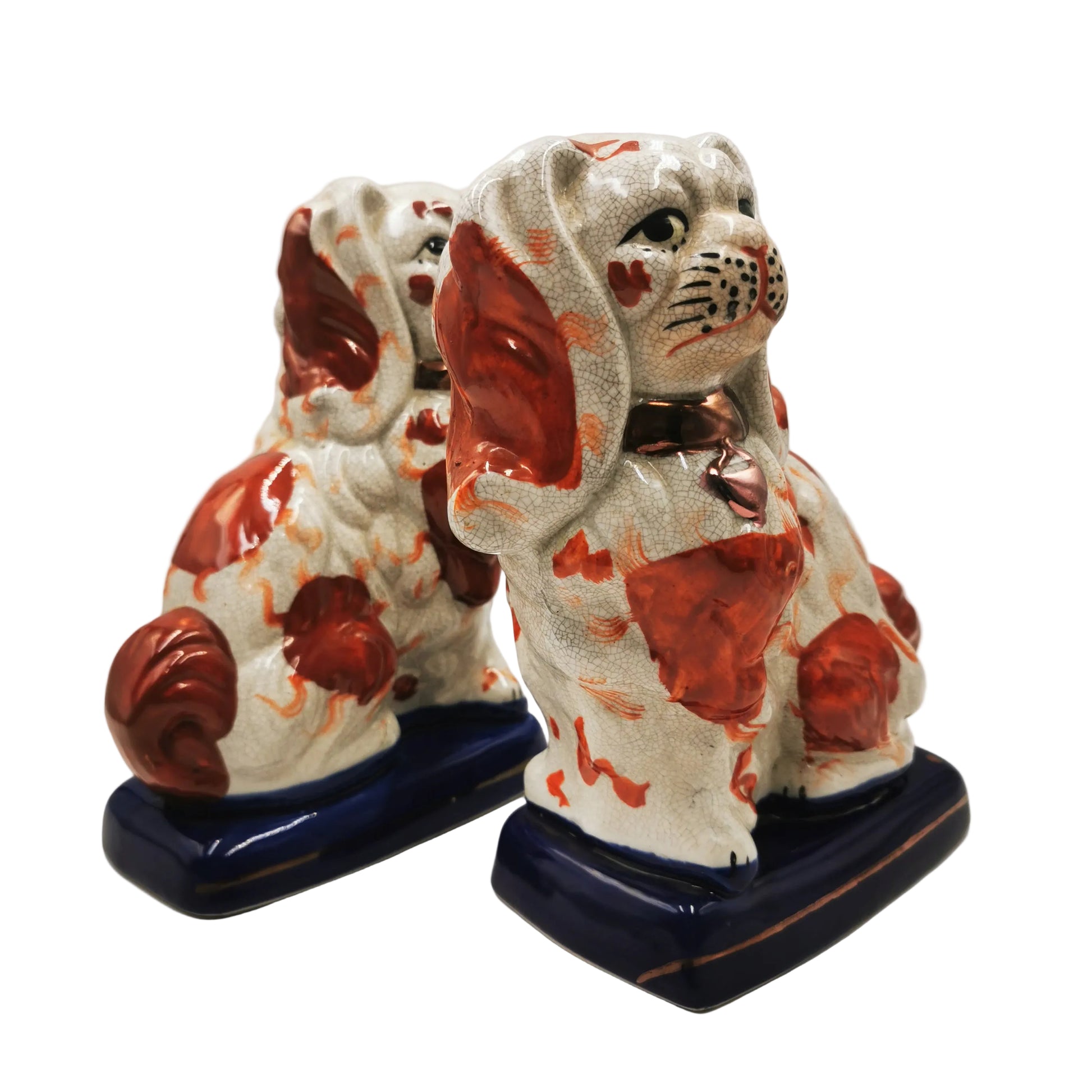 Pair of Mid 19th Century Hearth or Wally China Dogs