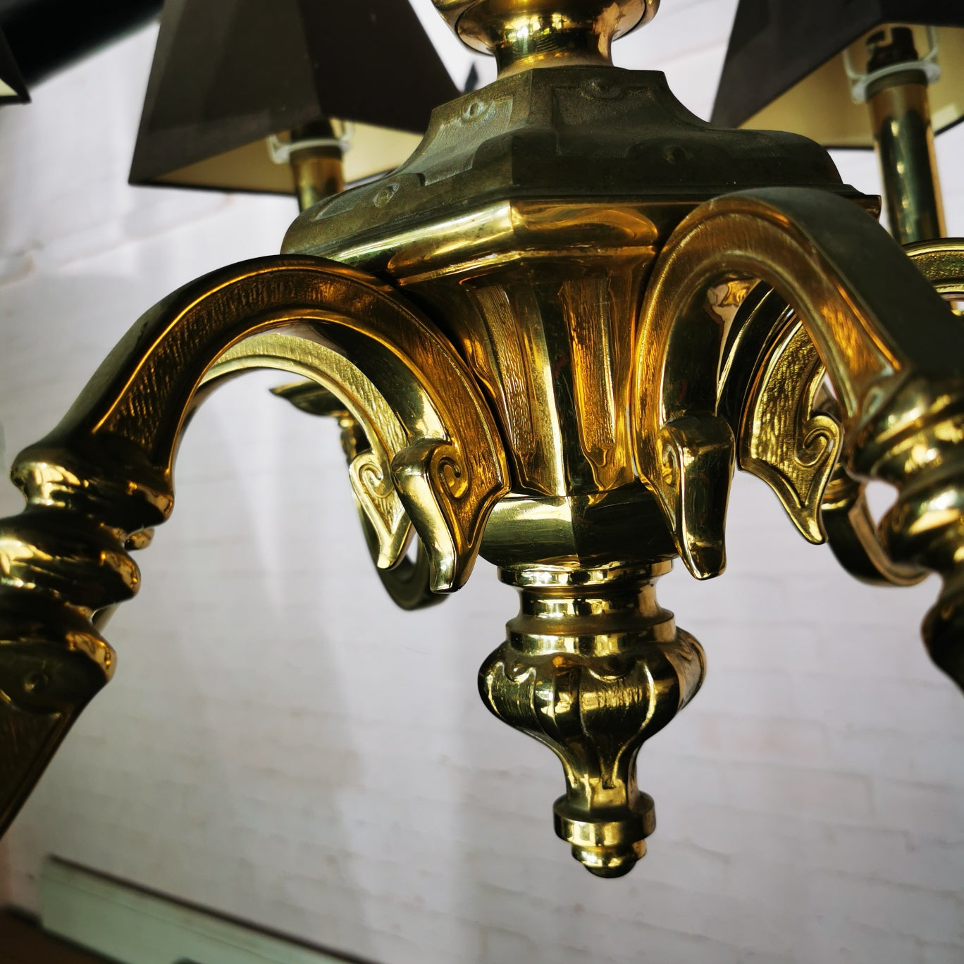 vintage brass chandelier heavy