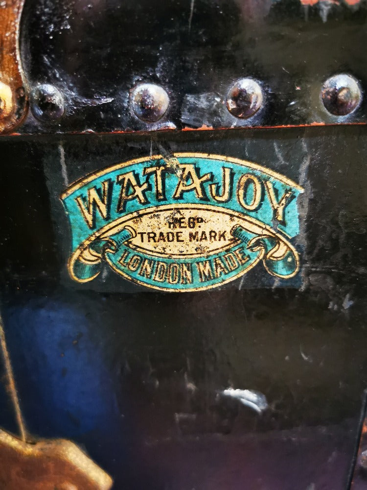 watajoy london trademark steamer trunk label